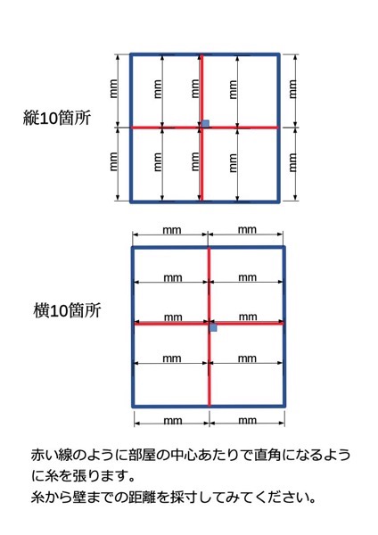 部屋の採寸方法　エキスパート